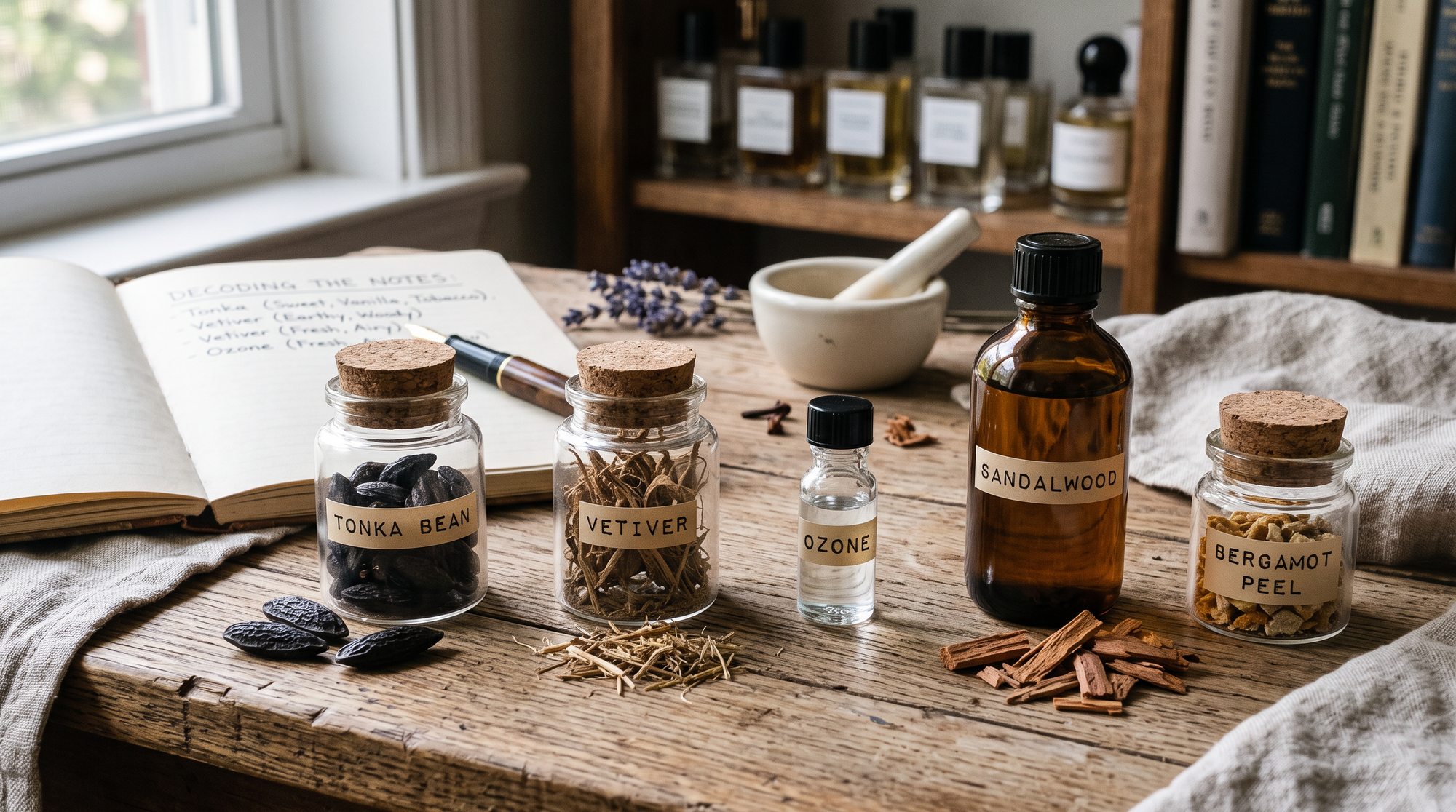 Decoding the Notes: What Tonka, Ozone, Vetiver, and Other Mystery Scent Notes Actually Smell Like