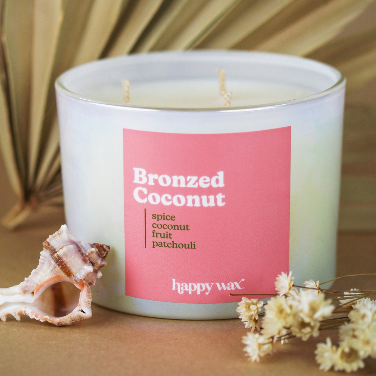 Bronzed Coconut Three Wick Candle