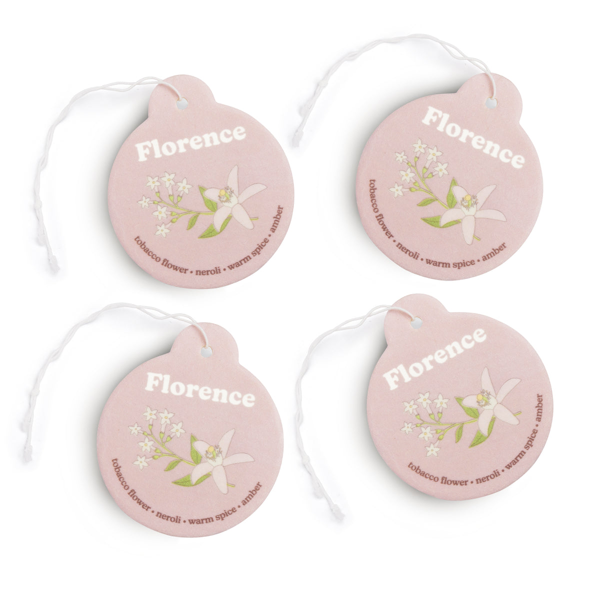 Florence Car Charms 4-Pack