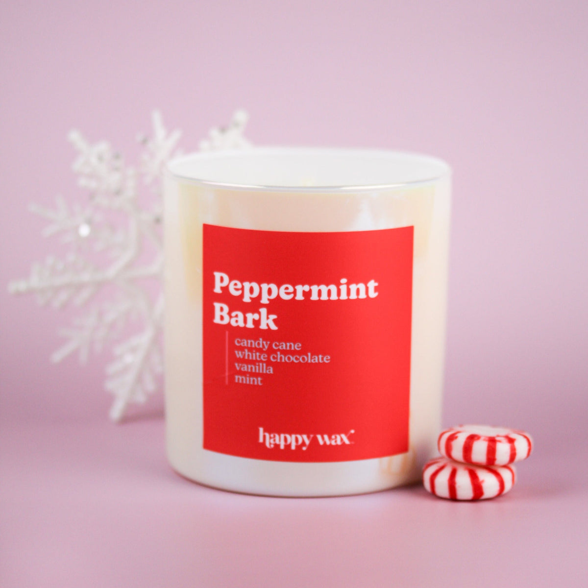 Peppermint Bark Single Wick Candle