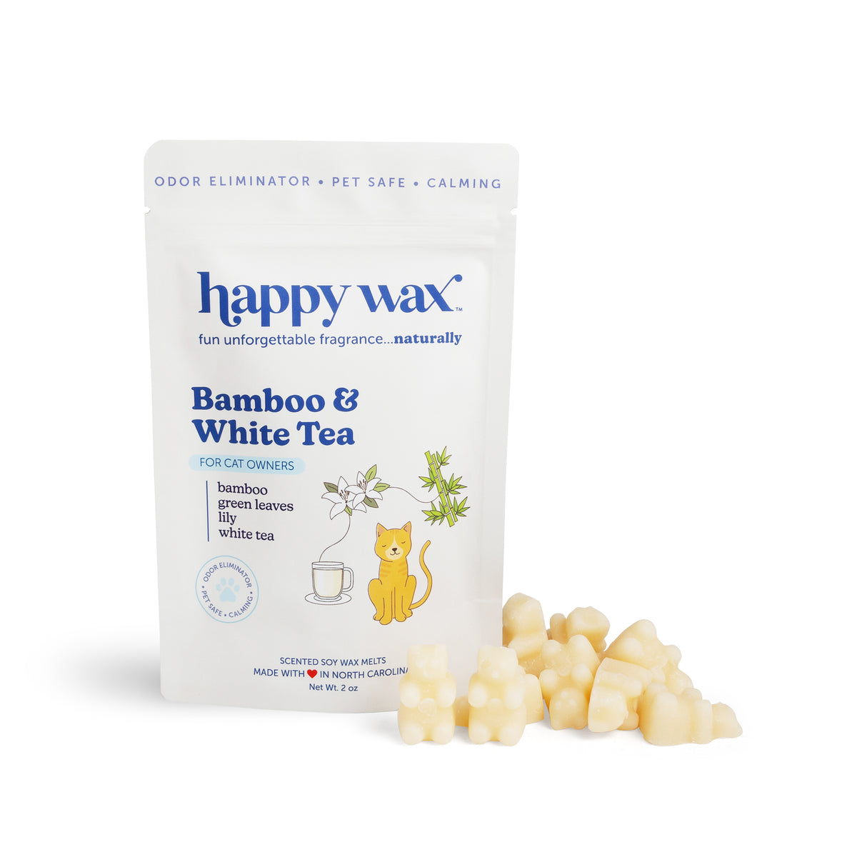 Bamboo & White Tea Pet Wax Melts for Cat Owners