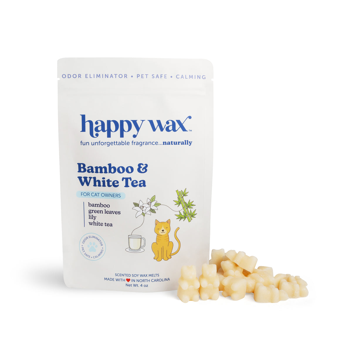 Bamboo & White Tea Pet Wax Melts for Cat Owners