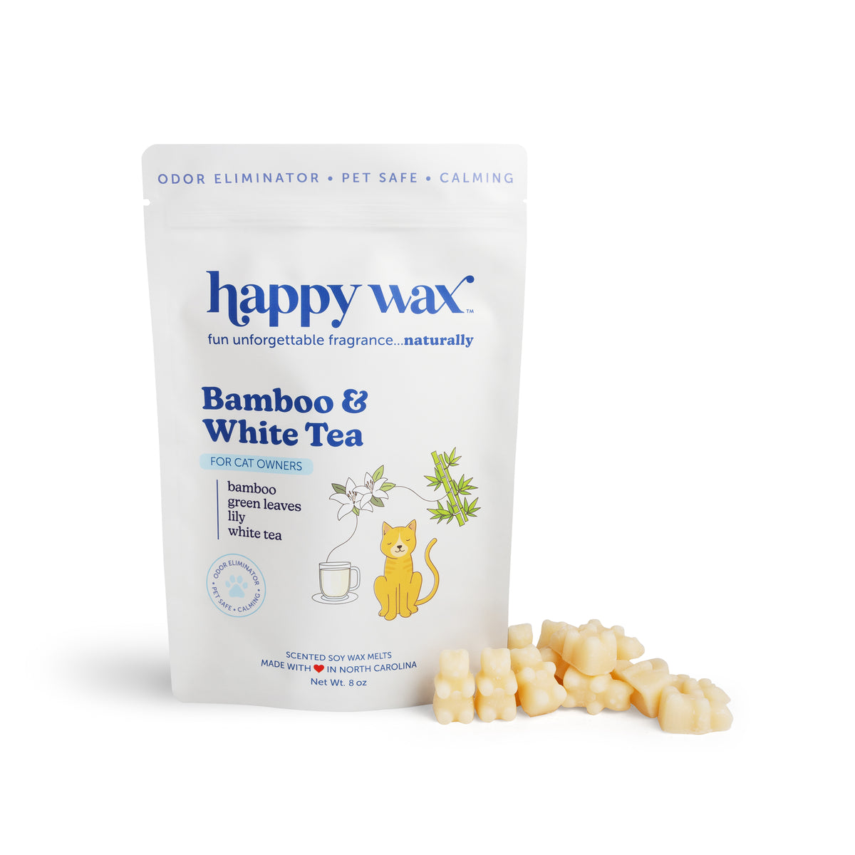 Bamboo & White Tea Pet Wax Melts for Cat Owners