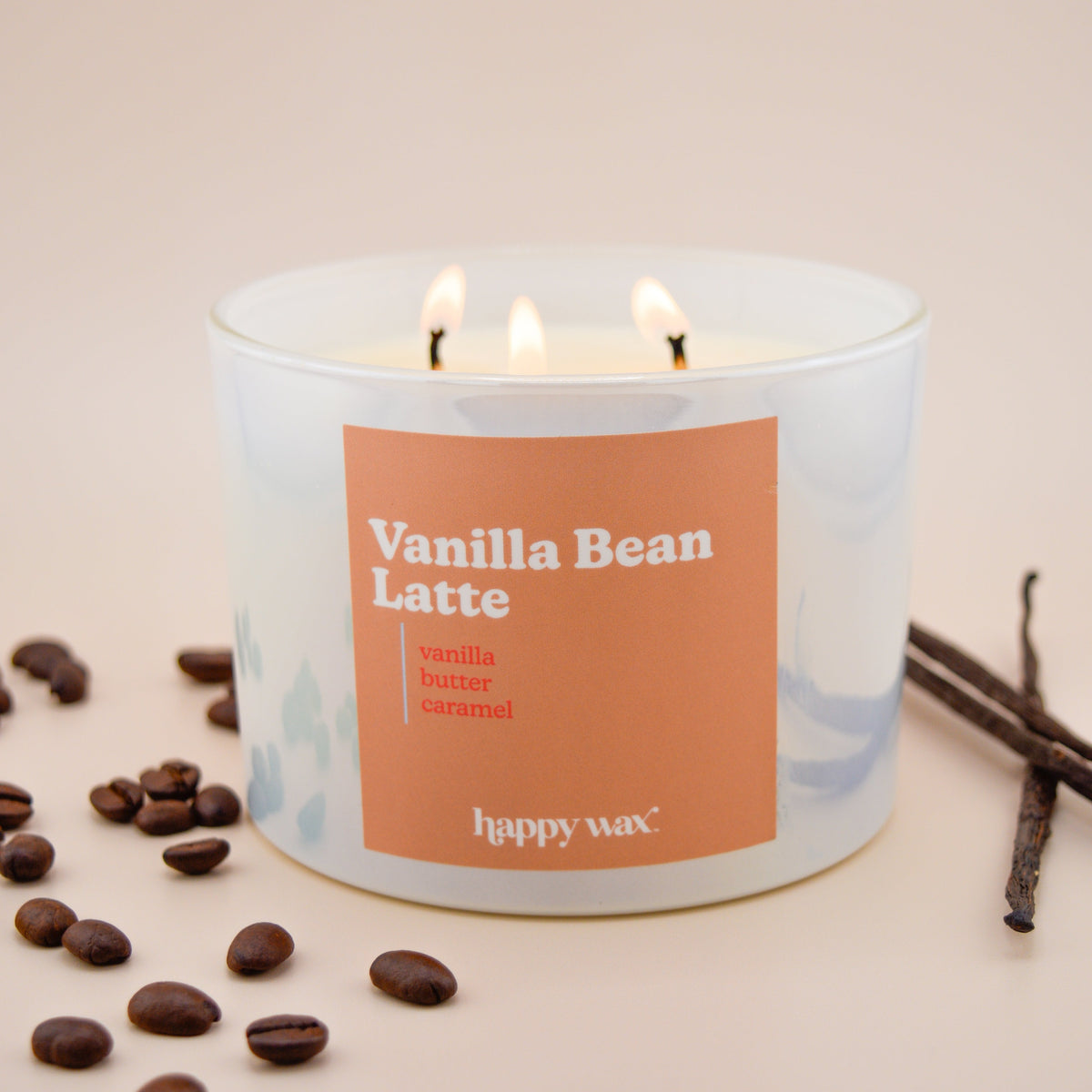 Vanilla Bean Latte Three Wick Candle