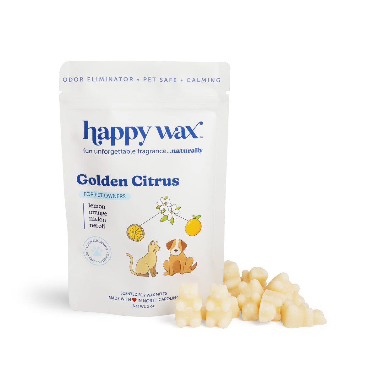 Golden Citrus Pet Wax Melts for Pet Owners