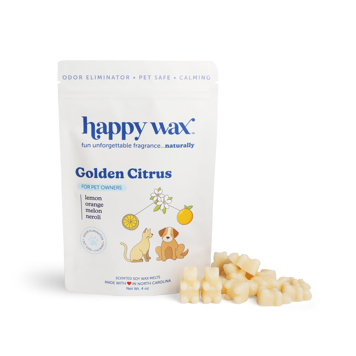 Golden Citrus Pet Wax Melts for Pet Owners