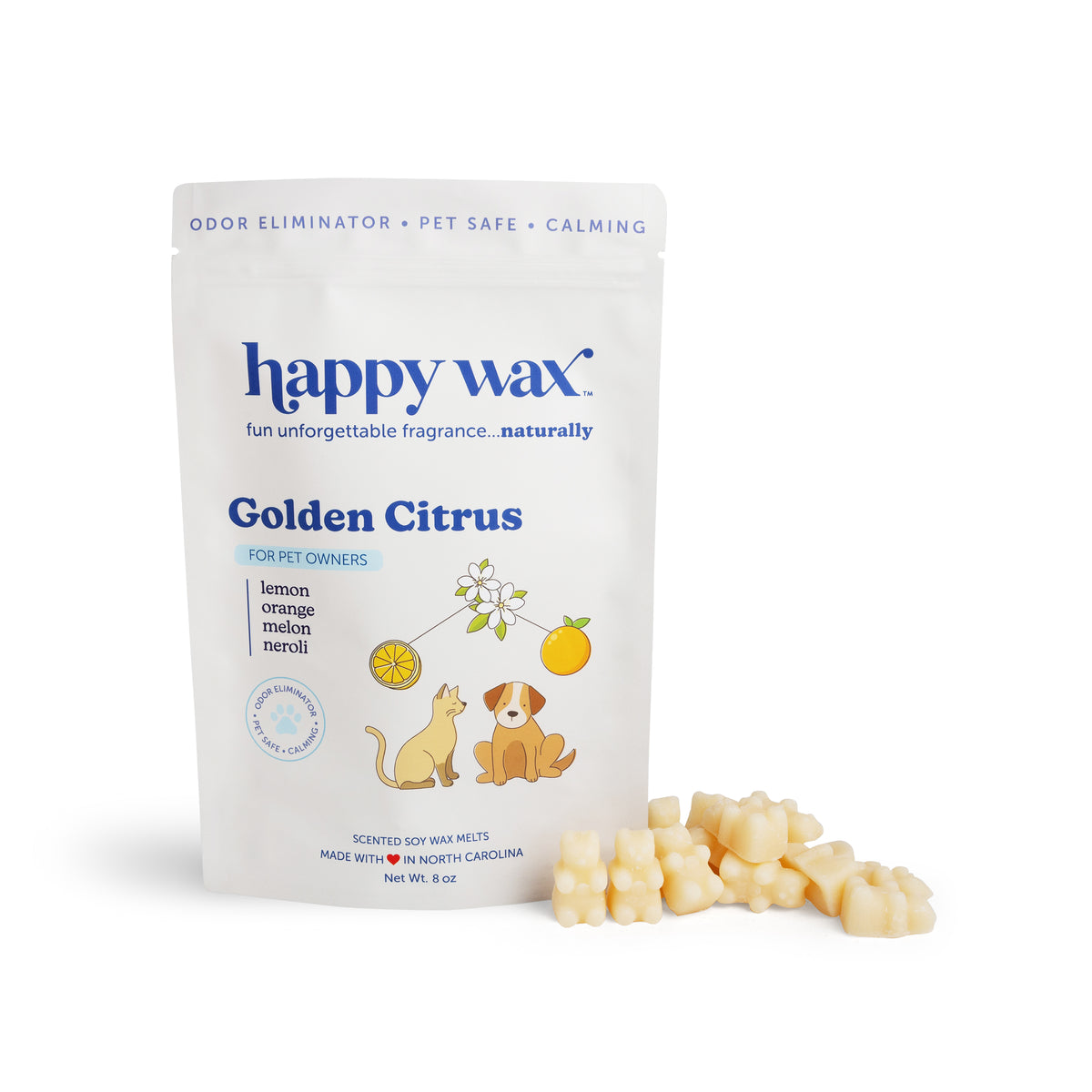 Golden Citrus Pet Wax Melts for Pet Owners