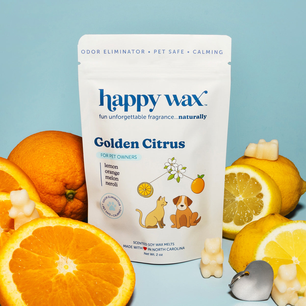 Golden Citrus Pet Wax Melts for Pet Owners