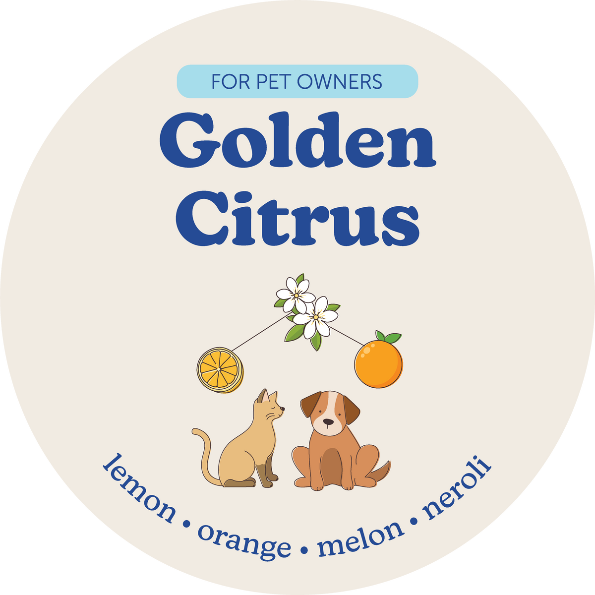 Golden Citrus Pet Wax Melts for Pet Owners