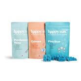 Happy Wax Hotel Collection scented wax melt pouches on white background