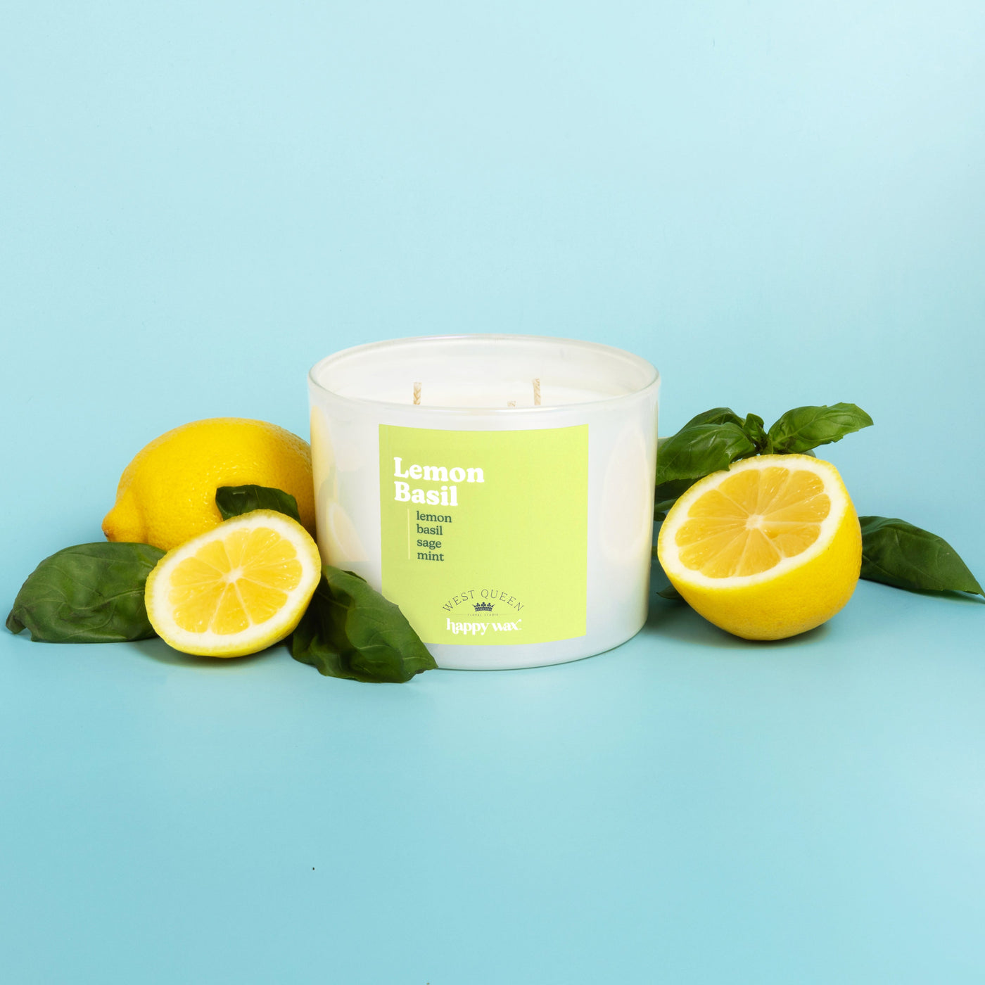 Lemon Basil Three Wick Candle