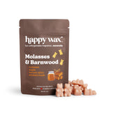 Happy Wax Molasses & Barnwood Pouch with light brown wax bears on white background