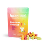 Happy Wax Rainbow Sherbet wax melts packaging with colorful bears on a white background