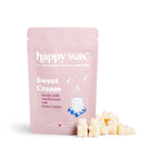 Happy Wax Sweet Cream pouch with white wax bears on white background