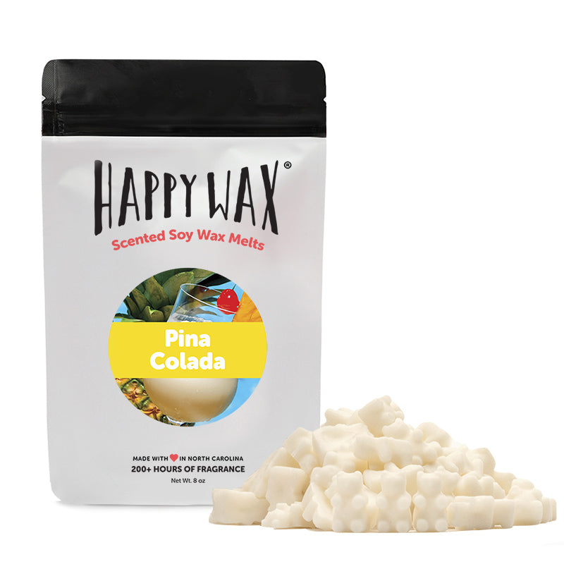 Happy Wax Pina Colada Wax Melts - All Happy Wax melts are made with 100% all natural soy wax and are infused with essential oils